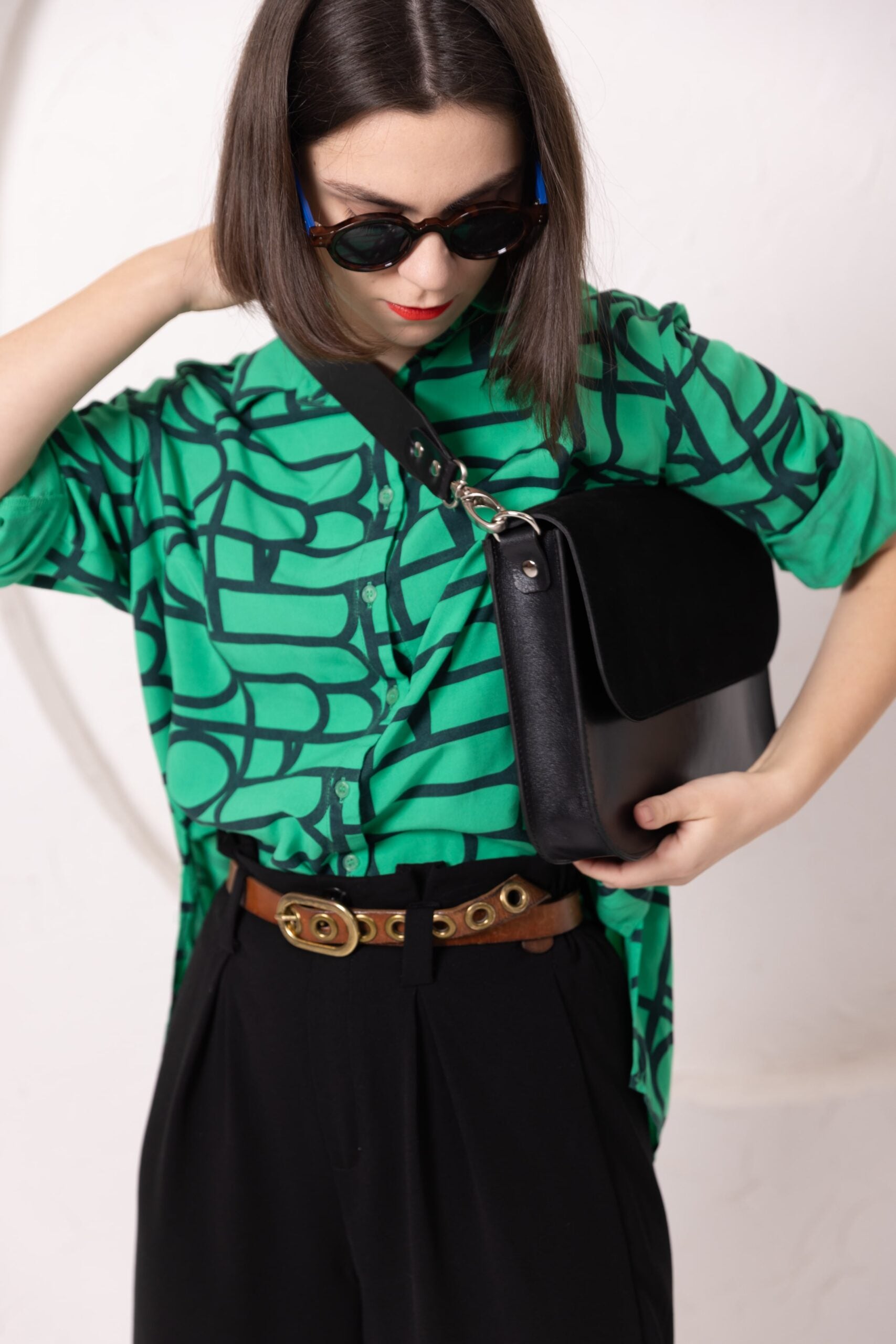 ASTORIA handbag - Black Suede