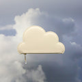 Leather Cloud Purse - Beige