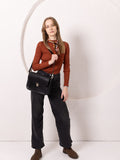 ASTORIA Handbag with Old-Fashioned Buckle - Black