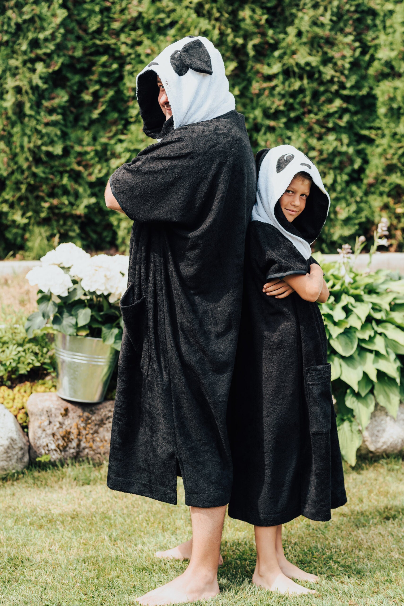 Short-Sleeve Poncho PANDA - For KIDS (Size 122-150)