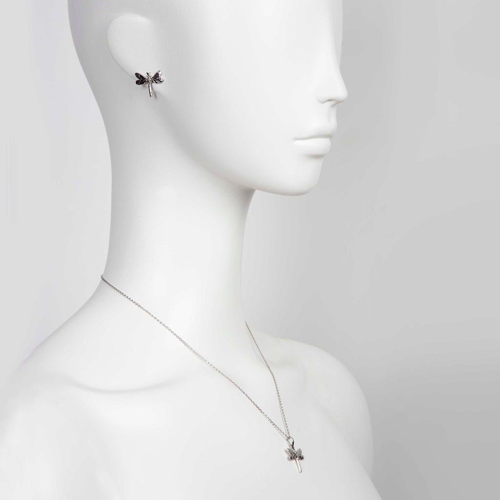 Dark Dragonfly Pendant