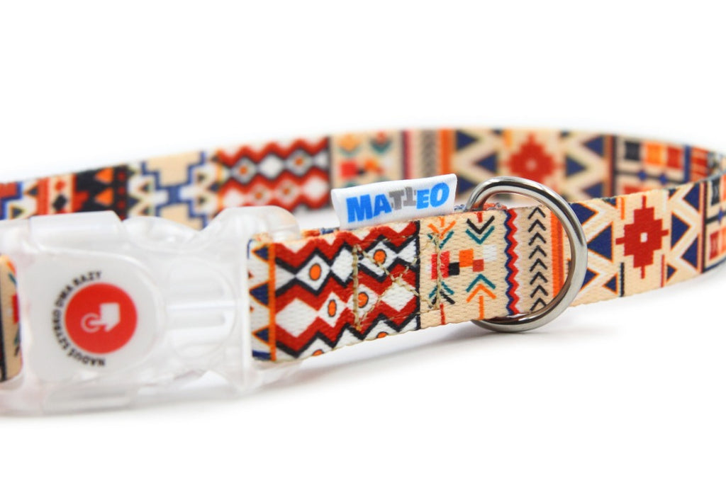 Dog Collar With a Plastic LED Buckle - Boho