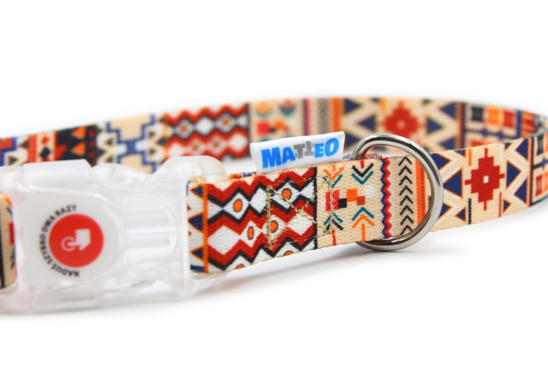 Dog Collar With a Plastic LED Buckle - Boho