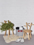Wool Felt Omaking Basket - Grey/Bordeaux