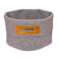 Wool Felt Omaking Basket - Grey/Cognac