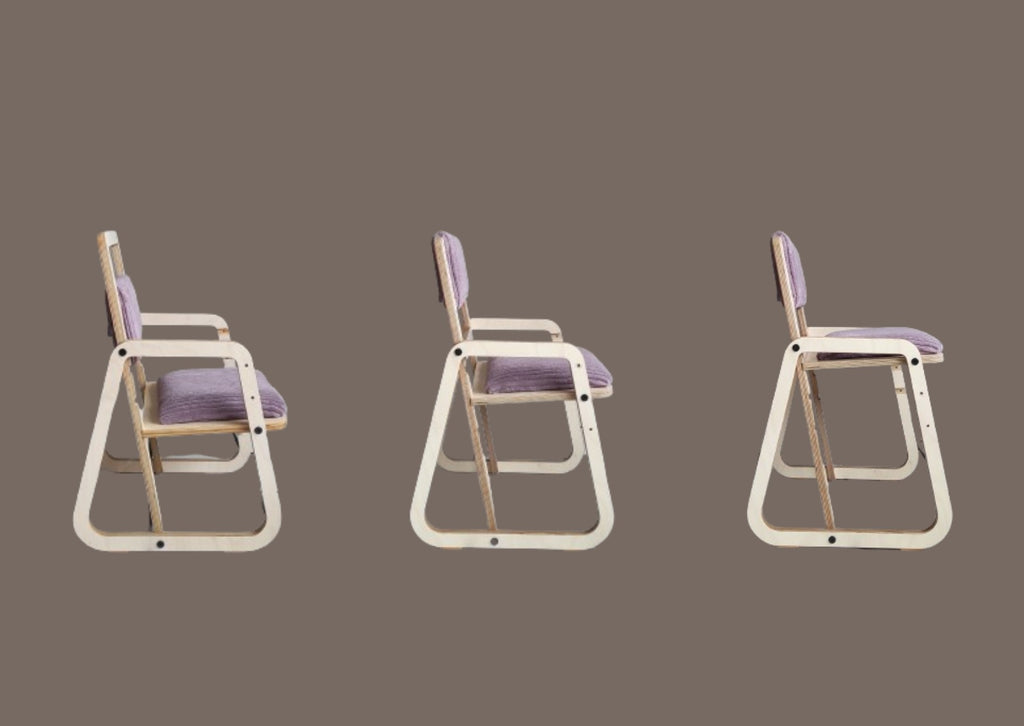 Adjustable Children Chair Julle - Cannon Pink