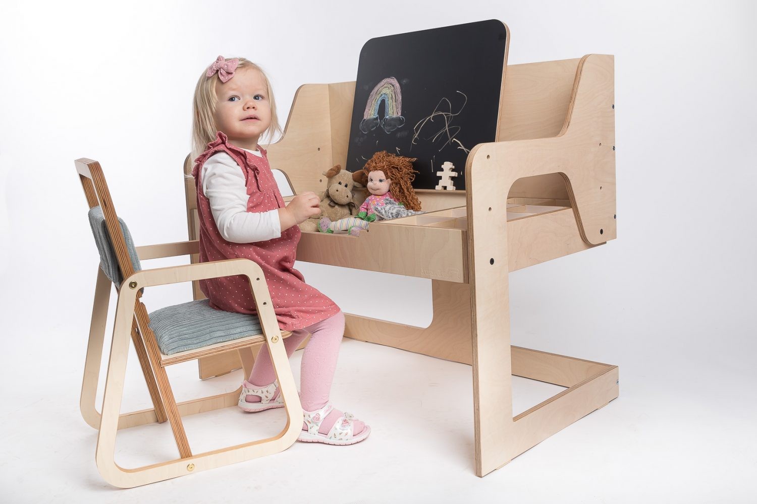 Adjustable Children Chair Julle - Mint Green