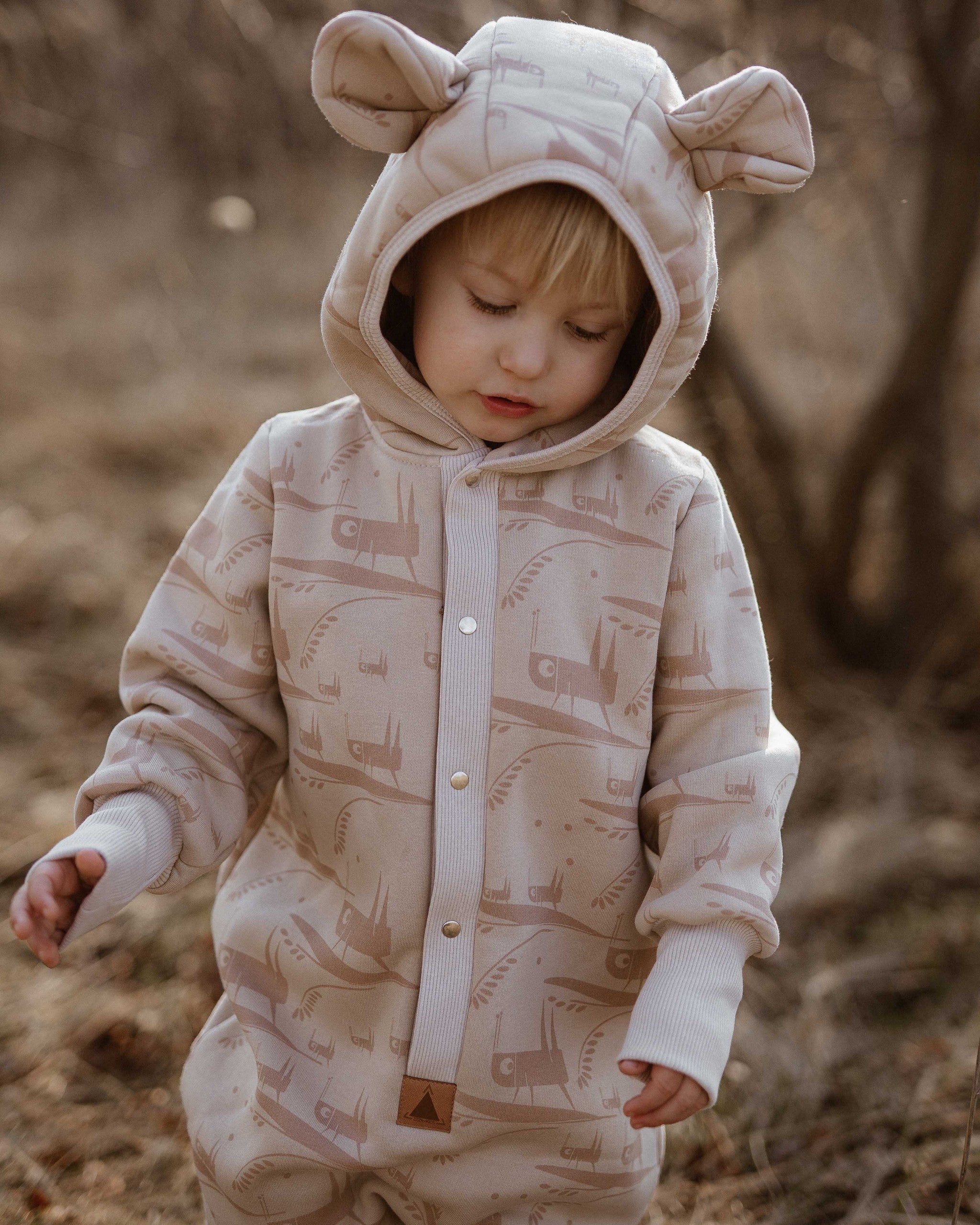 Baby Jumpsuit with Hood - Grasshopper