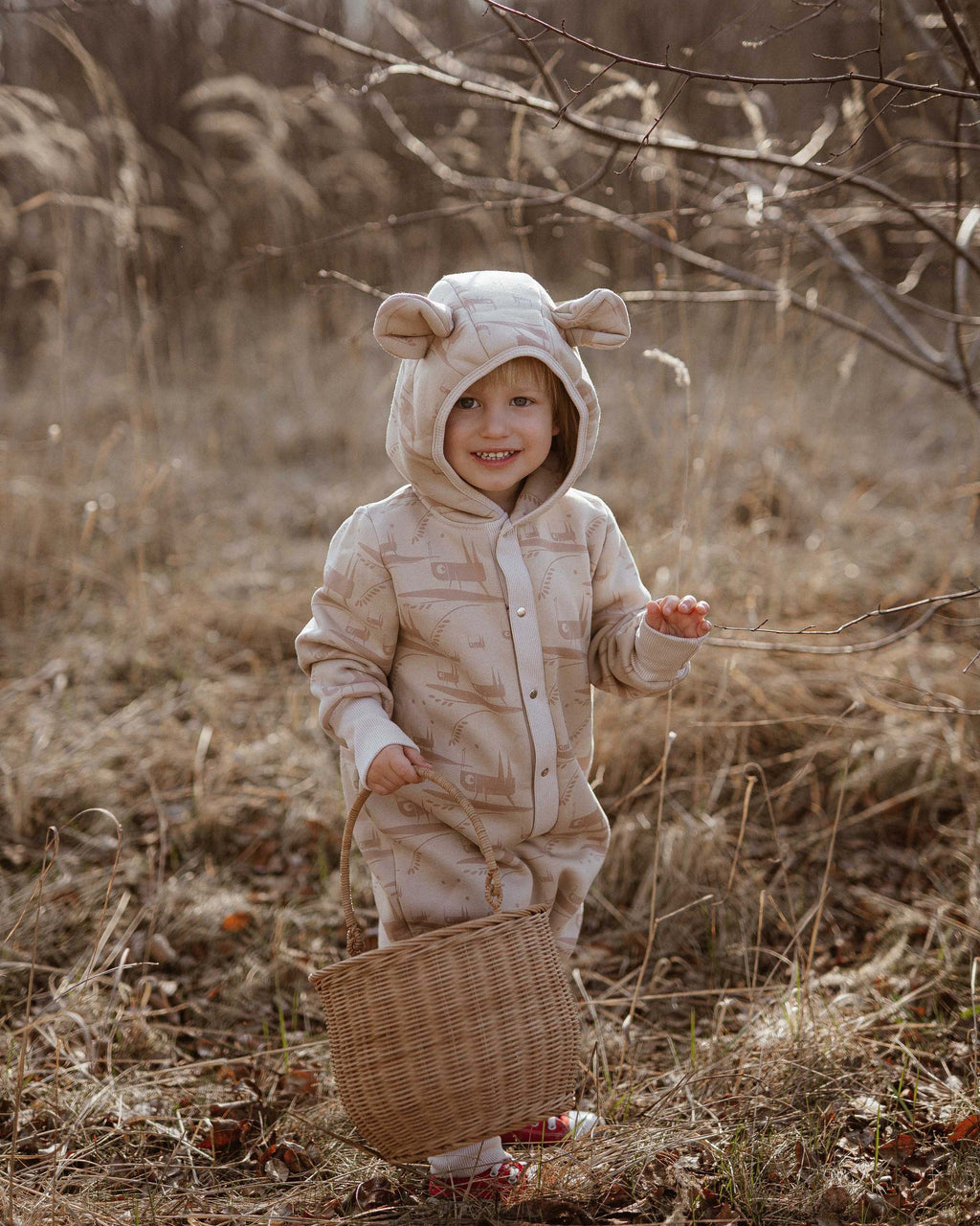 Baby Jumpsuit with Hood - Grasshopper
