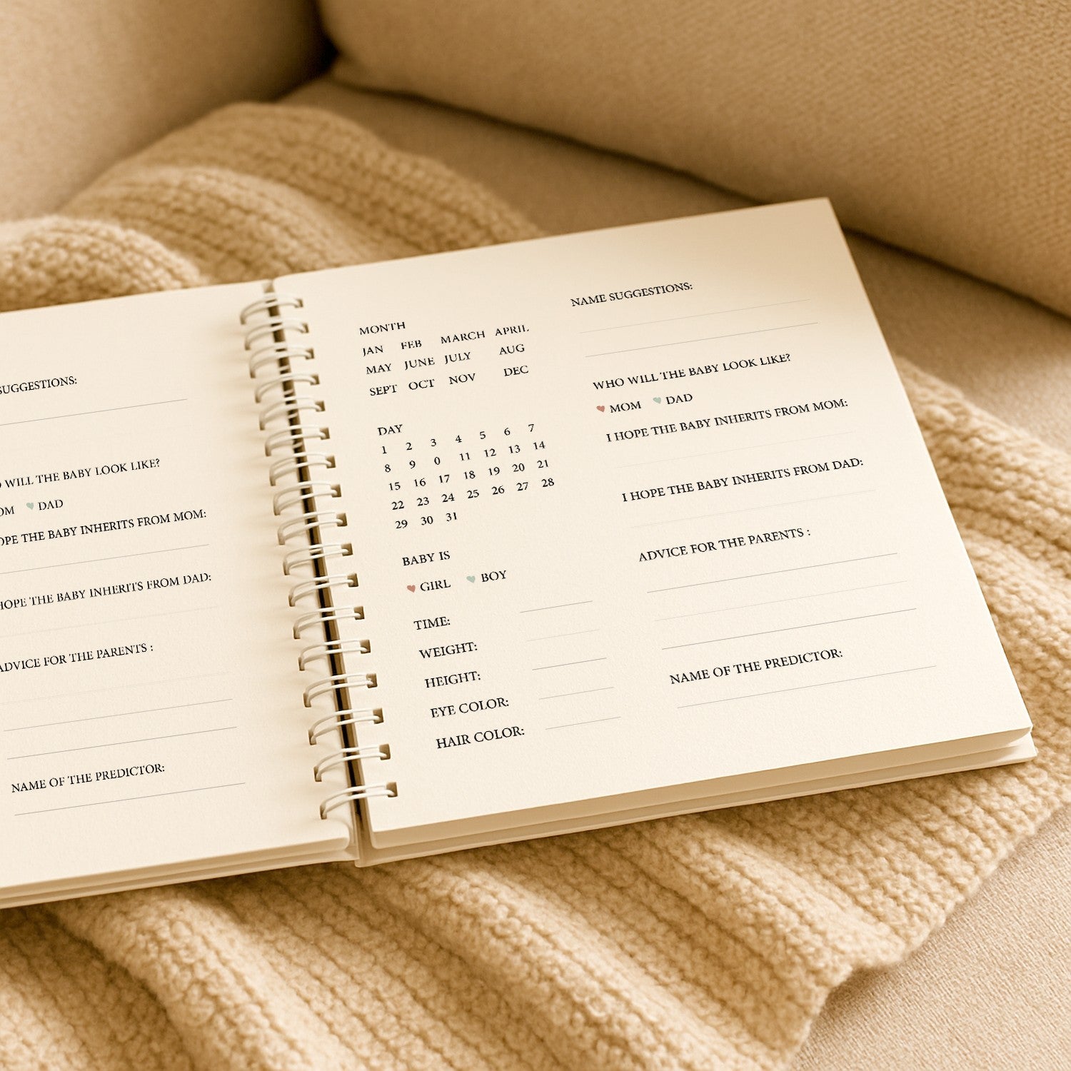 Baby Shower Guest Book - English