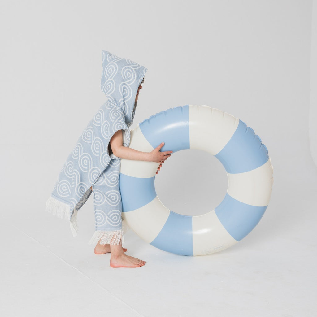 Bamboo Kids Bath Poncho - Light Blue