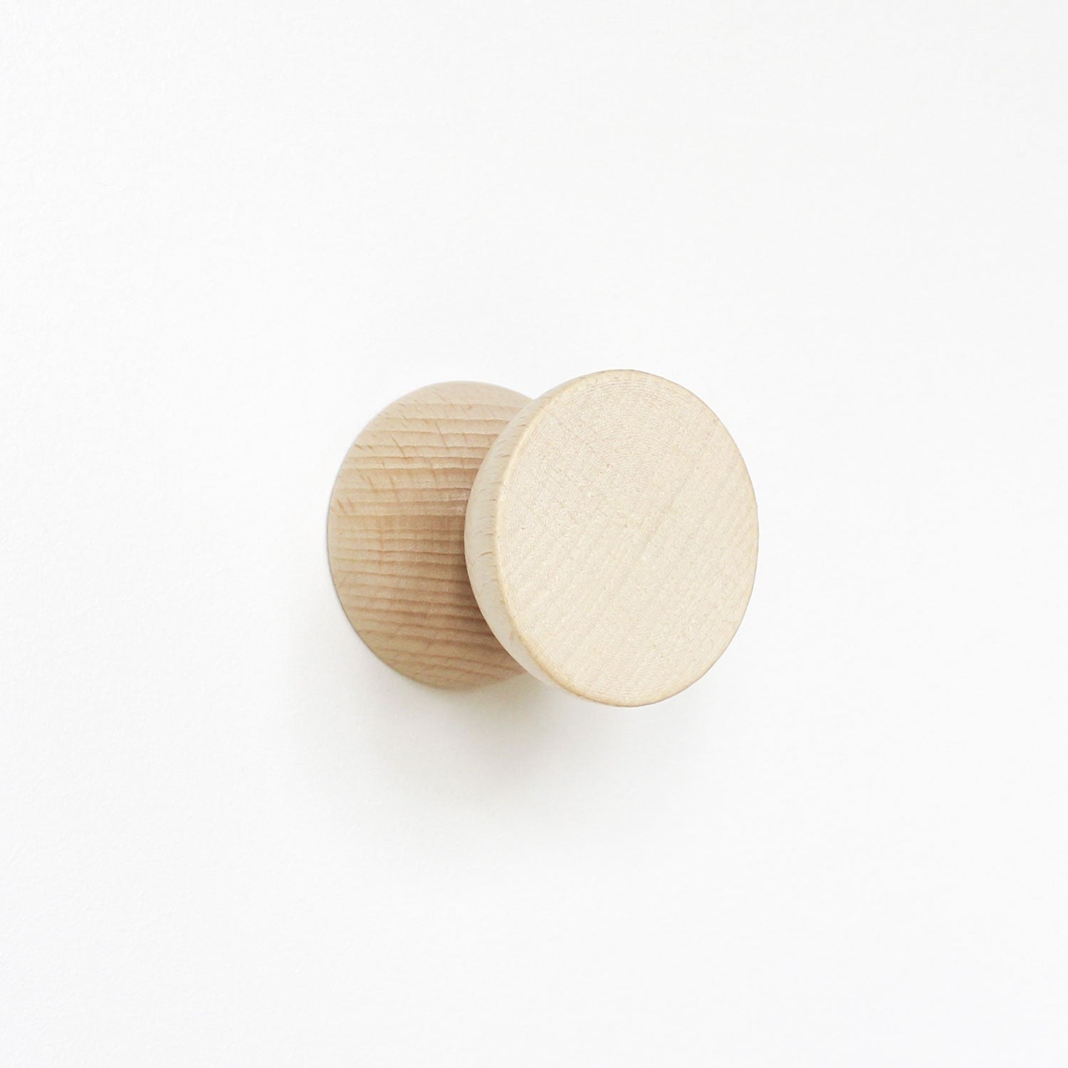 Beech Wood Wall Hooks / Knobs – 2 pcs