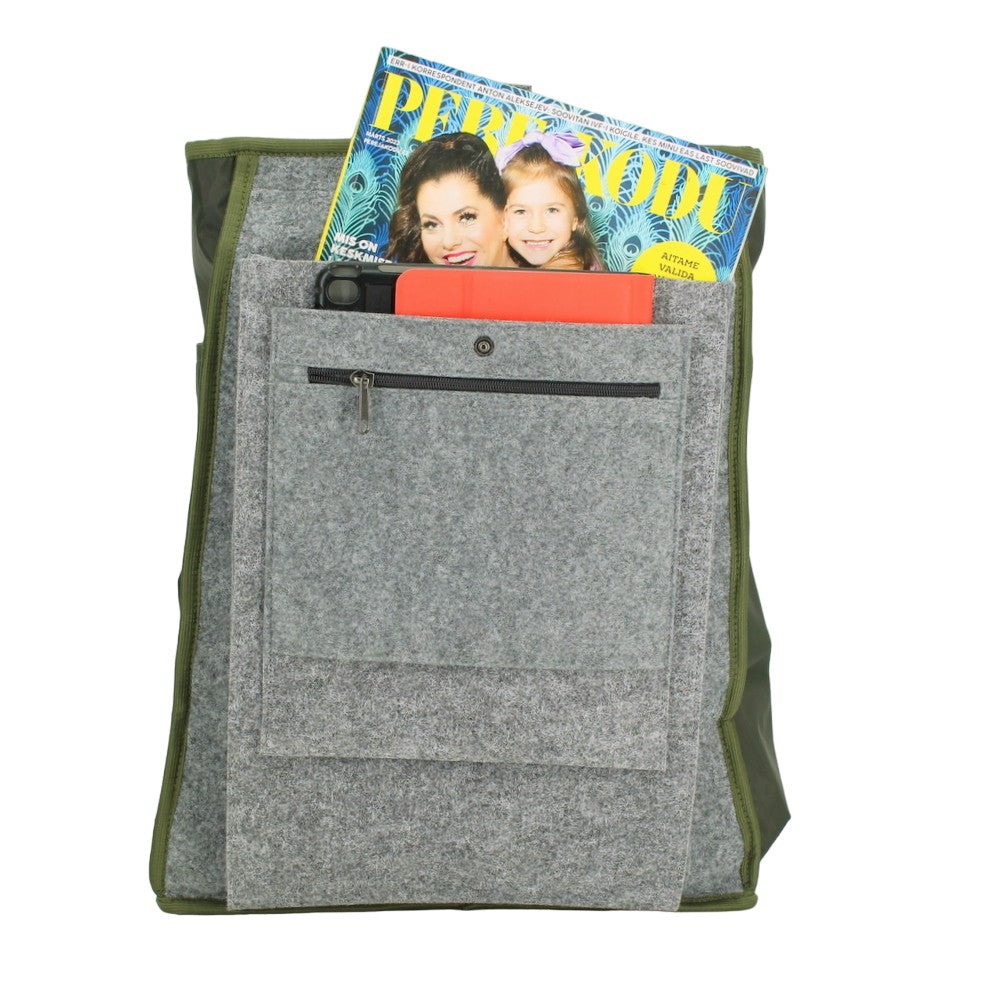 Cafe Backpack - Khaki & Beige