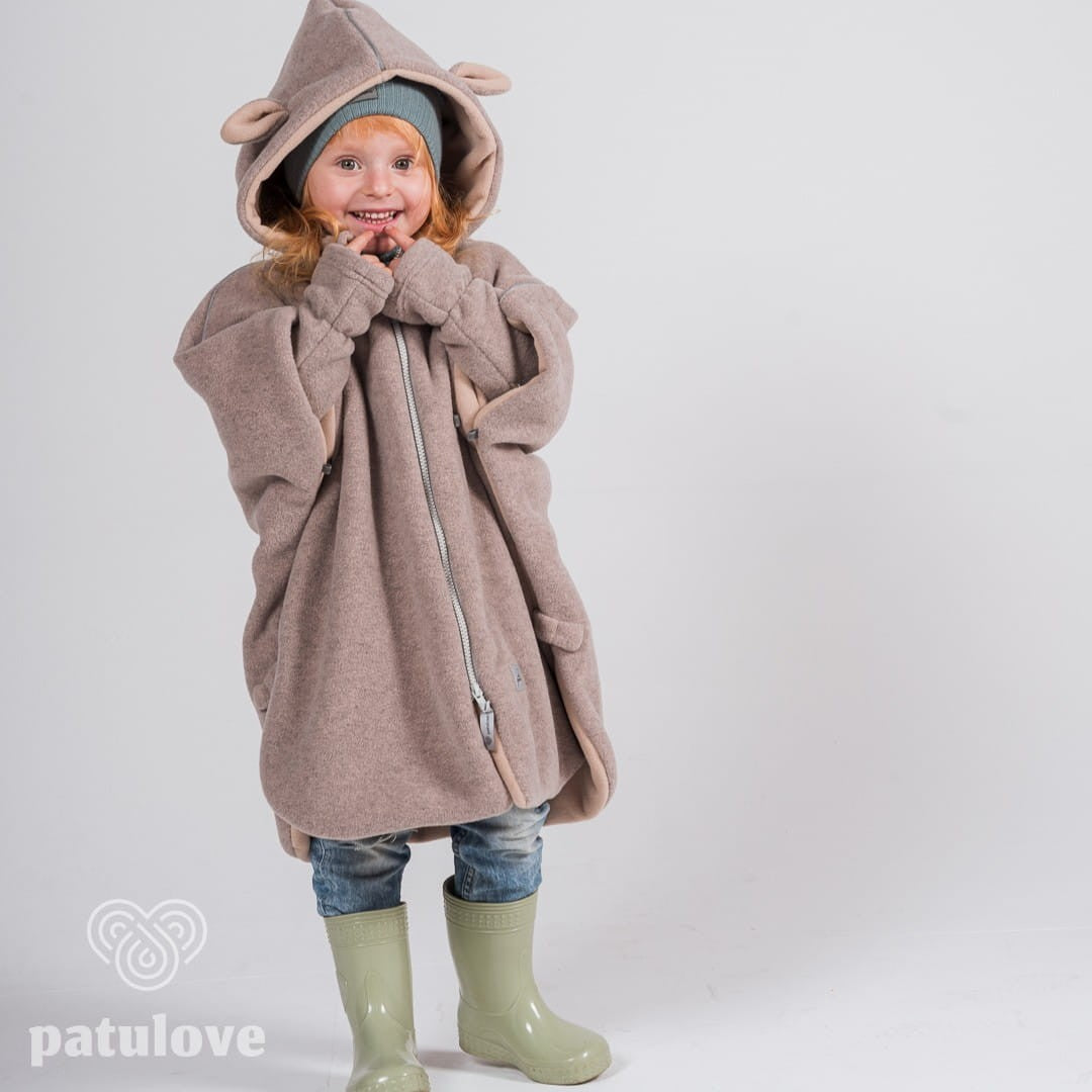 Car Poncho For Kids - Lamb Beige