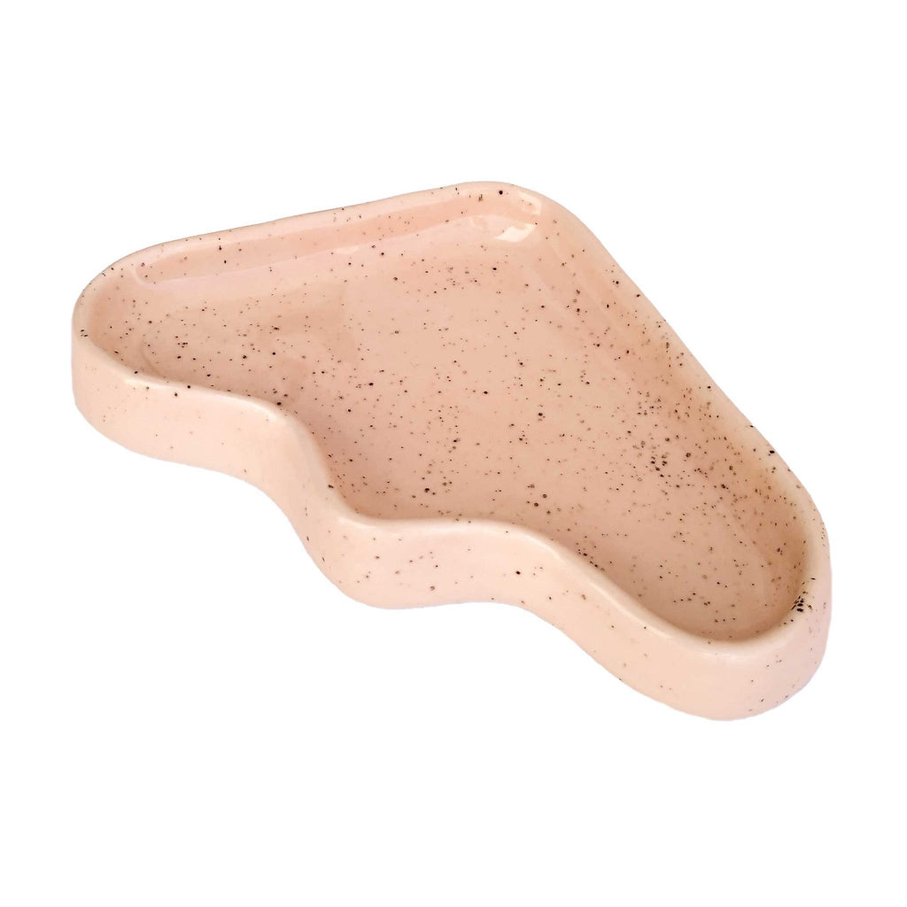 Ceramic Wave Tray – Peach Triangle