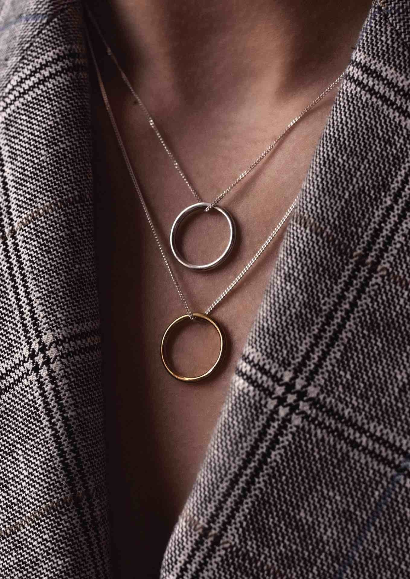 Circle Necklace Silver
