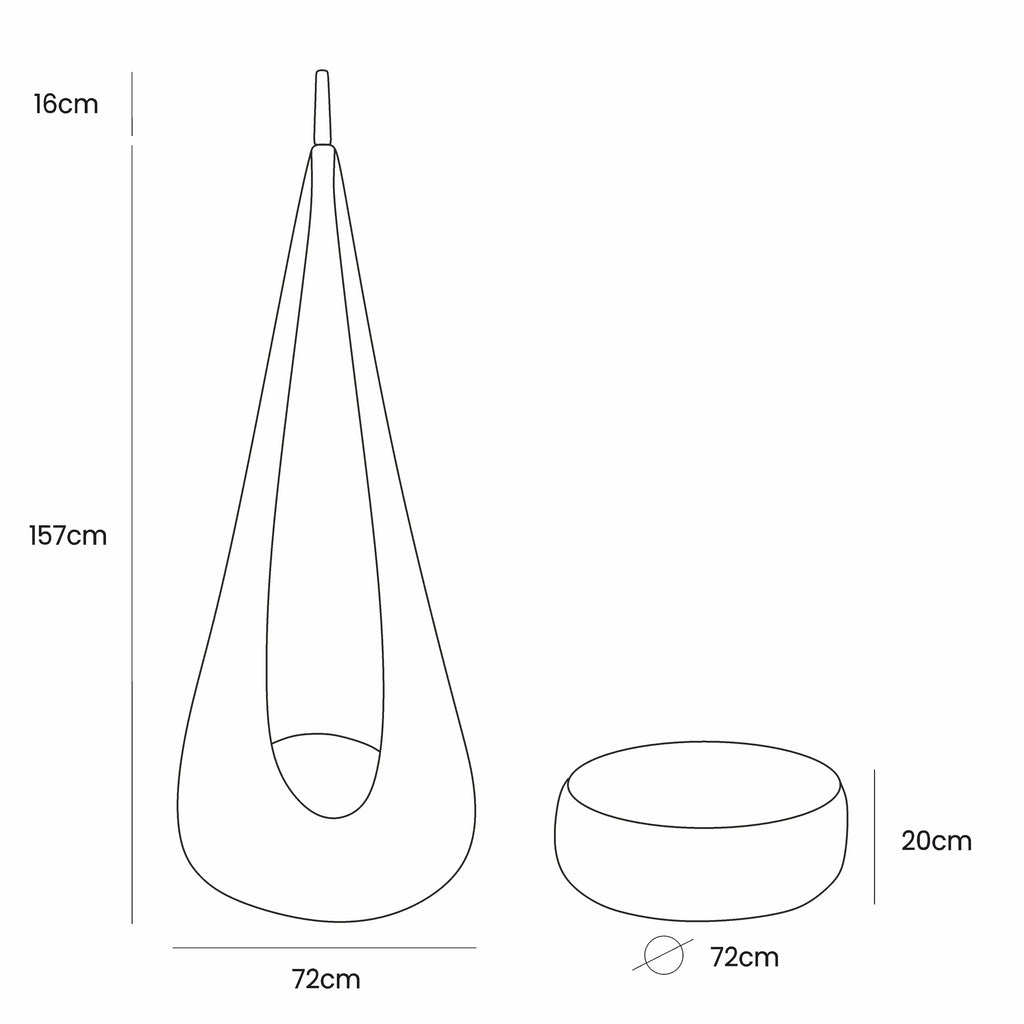 Cocoon Swing for Kids - Stone Whisper
