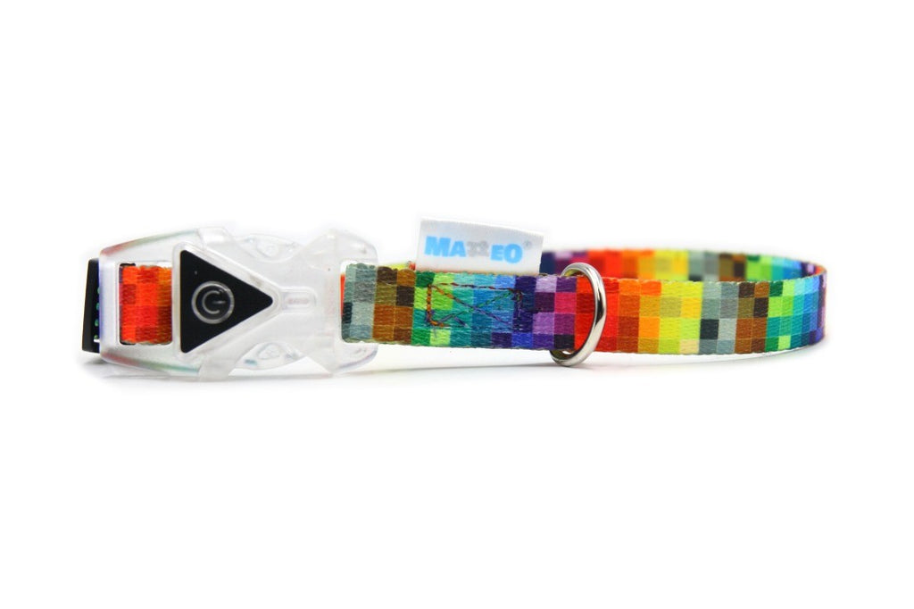 Collar With A LED Plastic Buckle  - Pixels