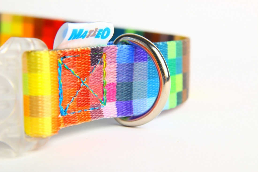 Collar With A LED Plastic Buckle  - Pixels