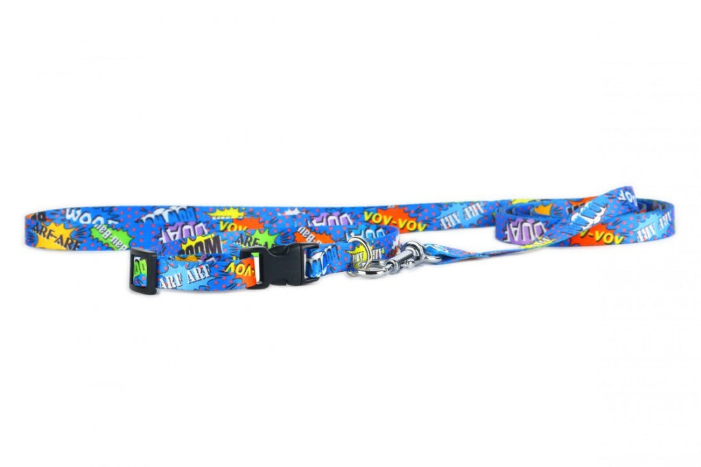 Collar With A Plastic Buckle - Blue Graffiti