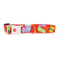 Collar With LED Plastic Buckle - Red Graffiti