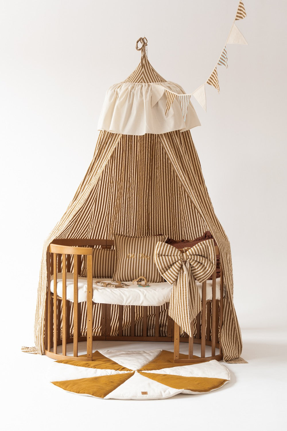 Cotton Canopy - Olive Stripes