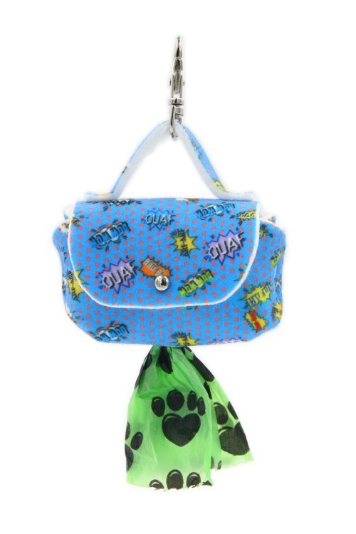 Dog Waste Bag Dispenser - Blue Graffiti