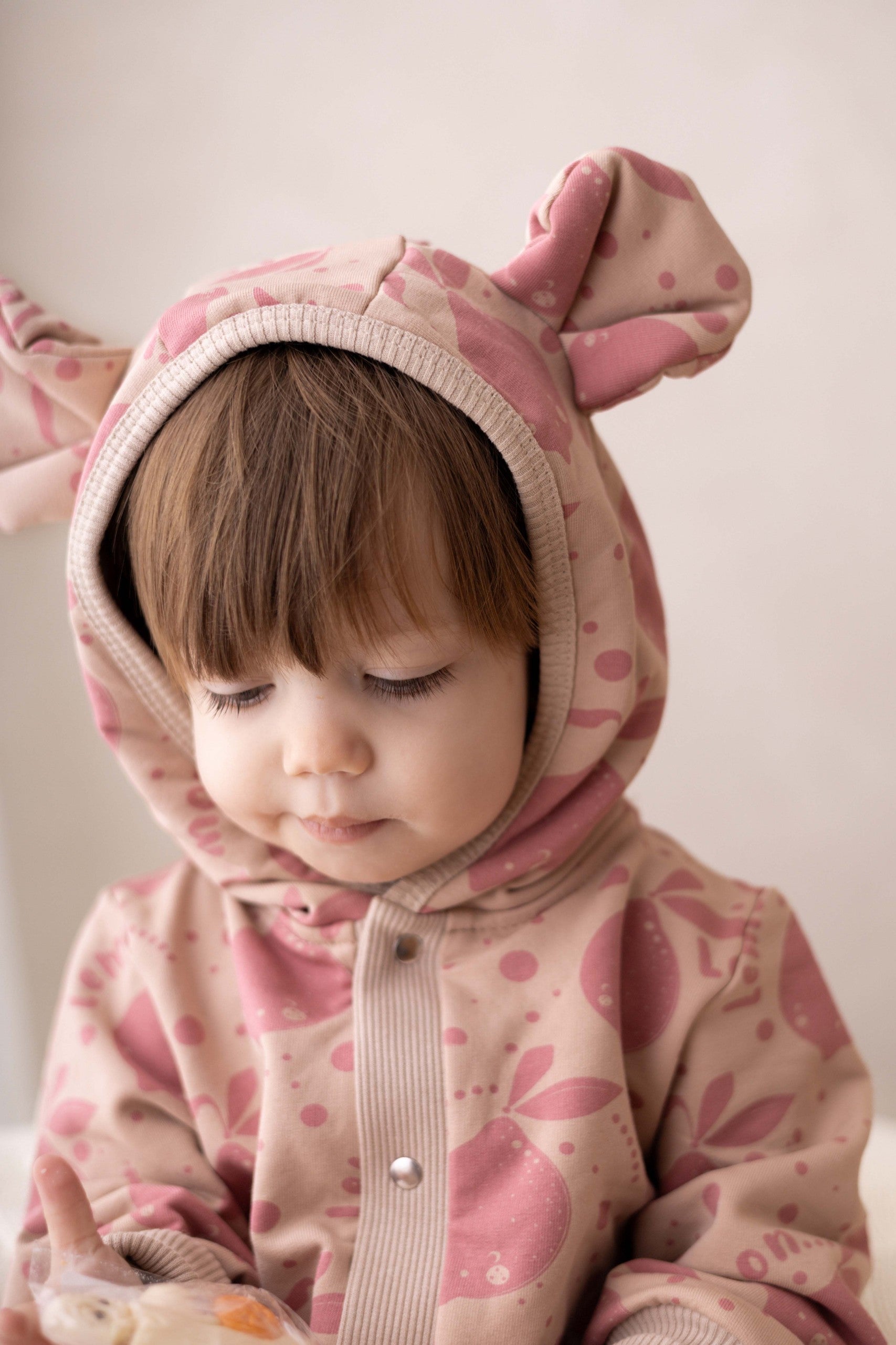 Eared Jumpsuit for Babies and Kids - Beige Lemons