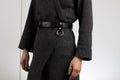 Black Leather Unisex Belt Oslo