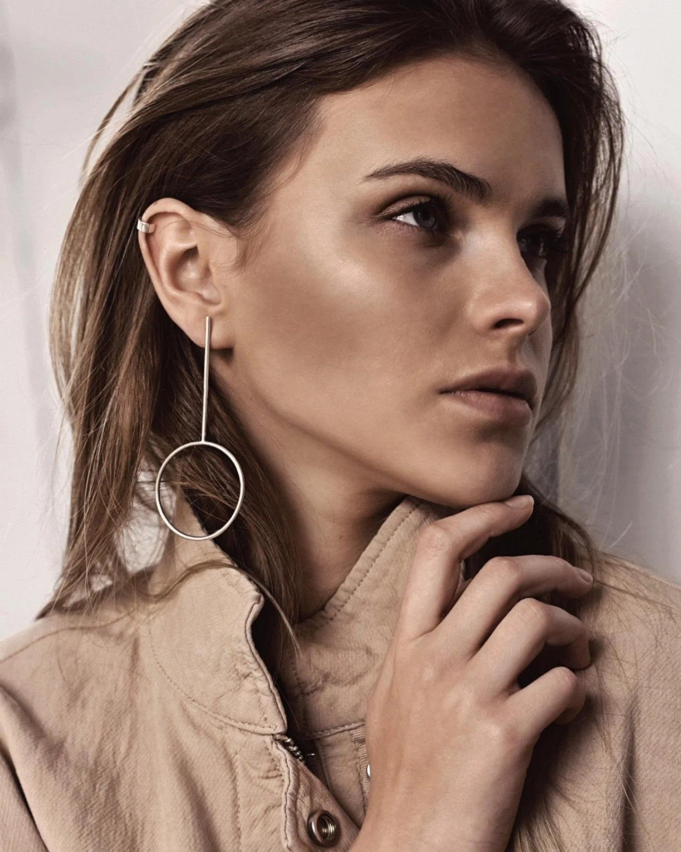 Flat Upper Ear Cuff - Silver