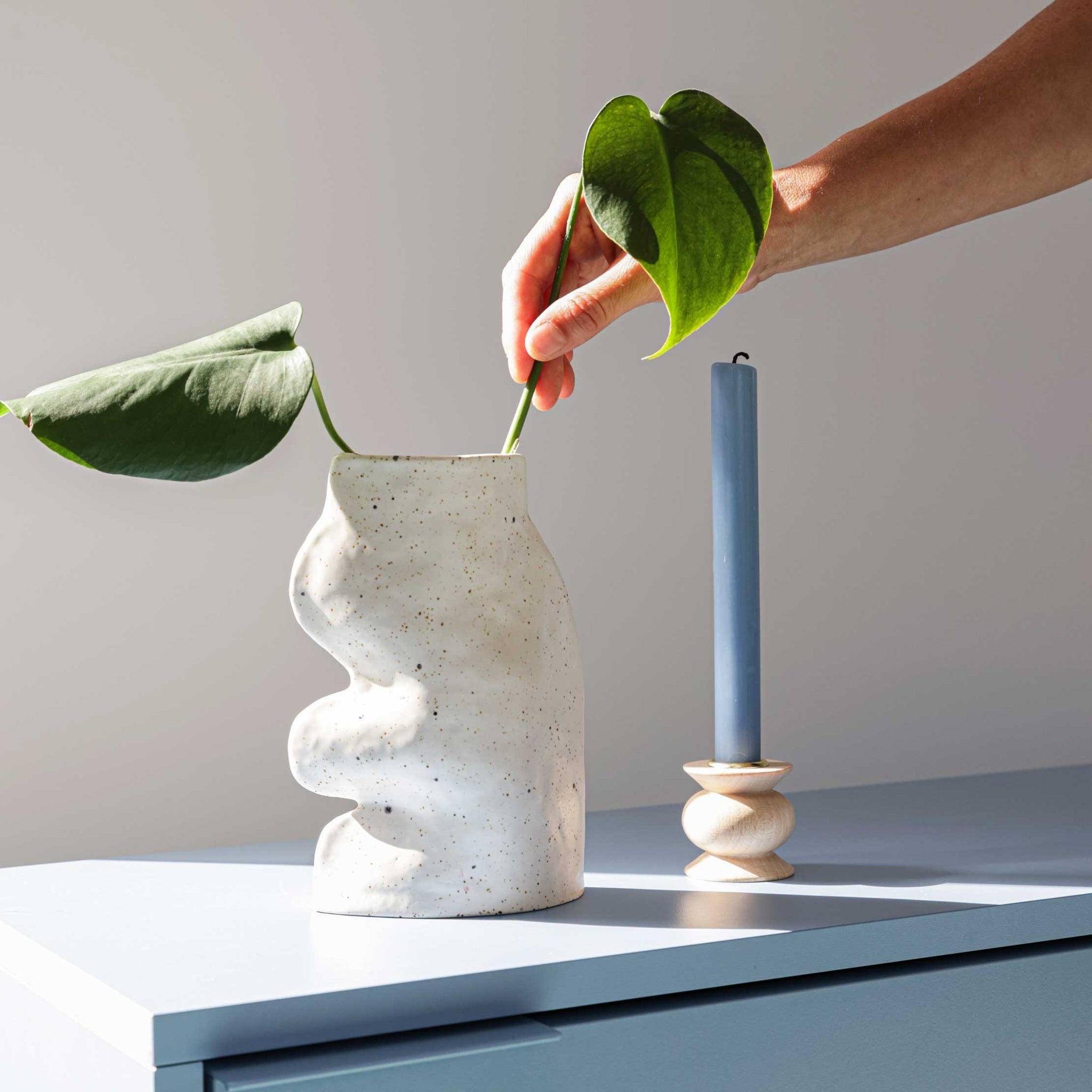 Fluxo Ceramic Vase Large - White