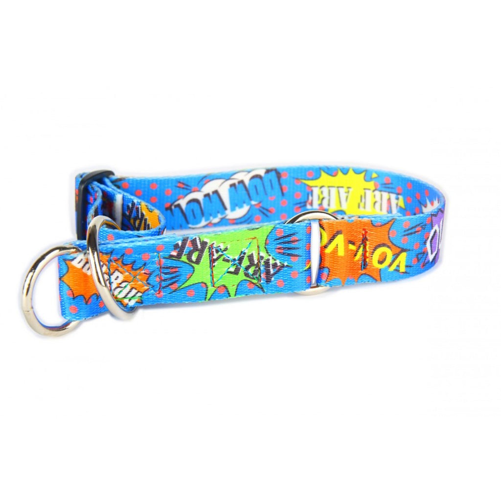 Half Chocke Collar - Blue Graffiti