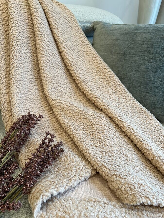 Handmade Bedspread & Blanket Teddy - Sand