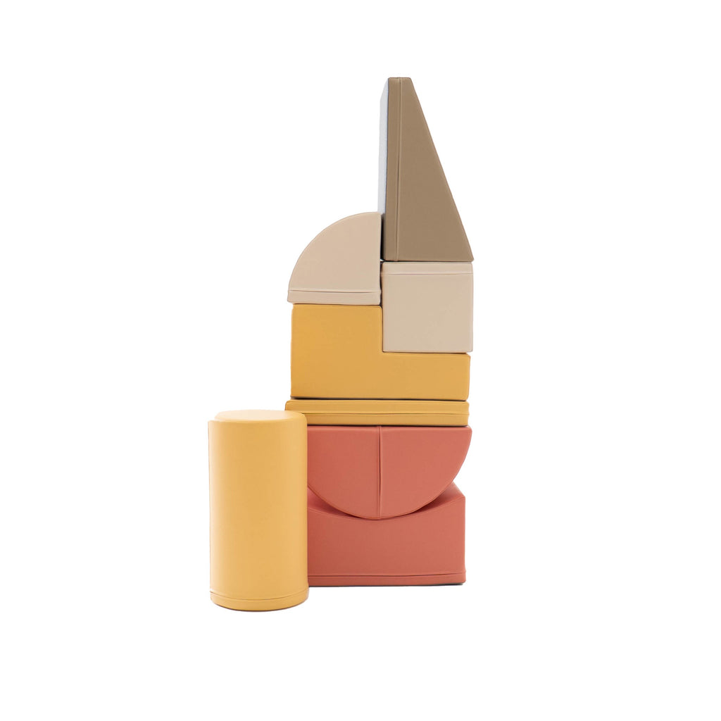Soft Play 8 Foam Block Set - Pastel Pink Adventurer