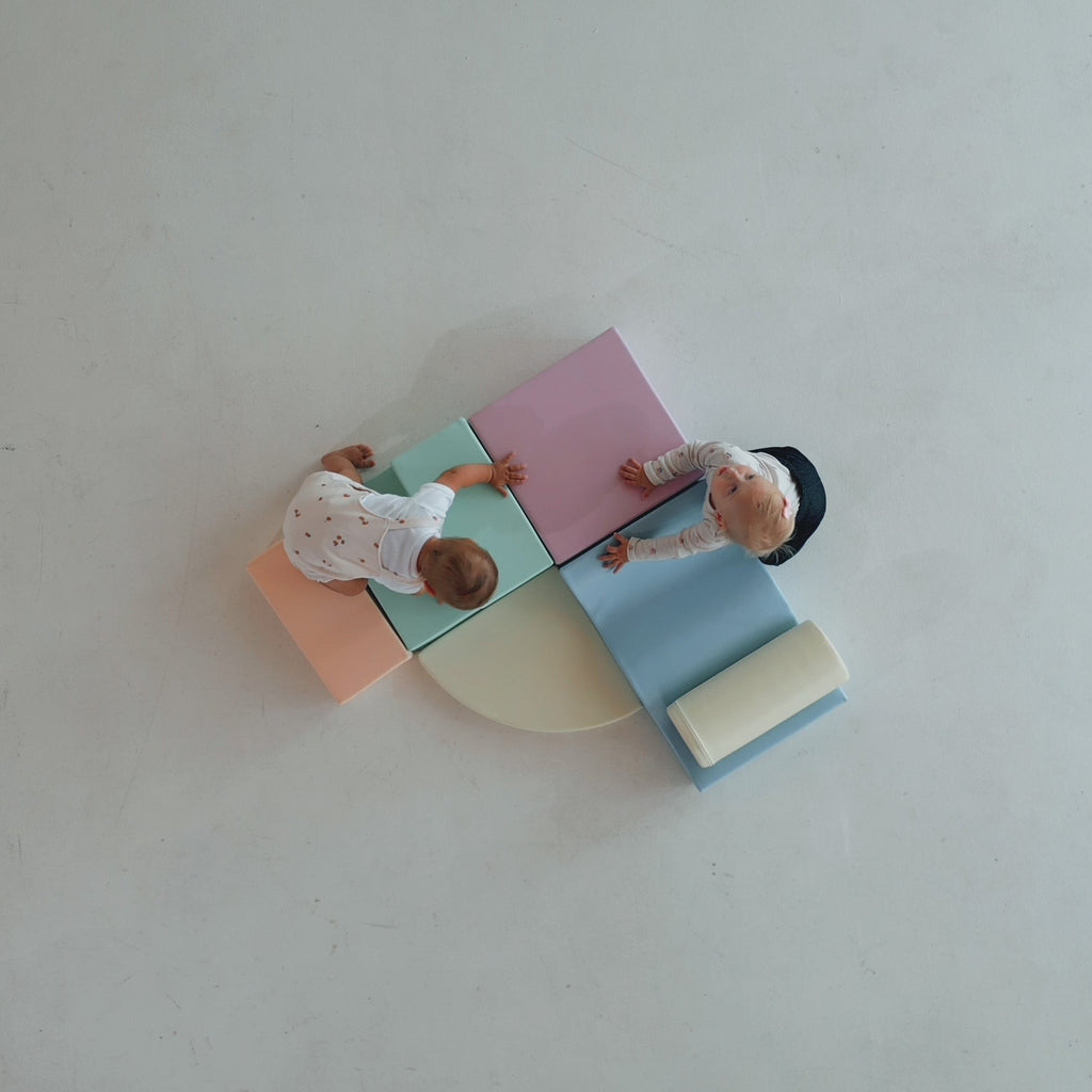 Soft Play 6 Foam Block Set - Light Pastel Explorer