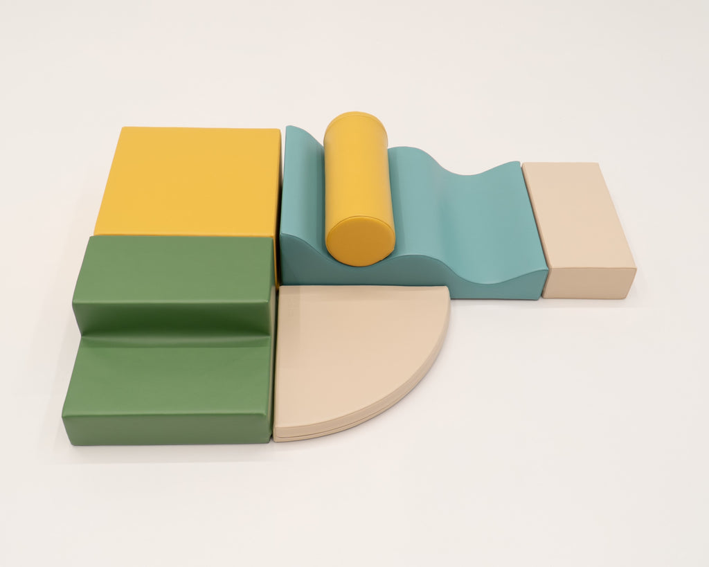 Soft Play 6 Foam Block Set - Pastel Turquoise Explorer