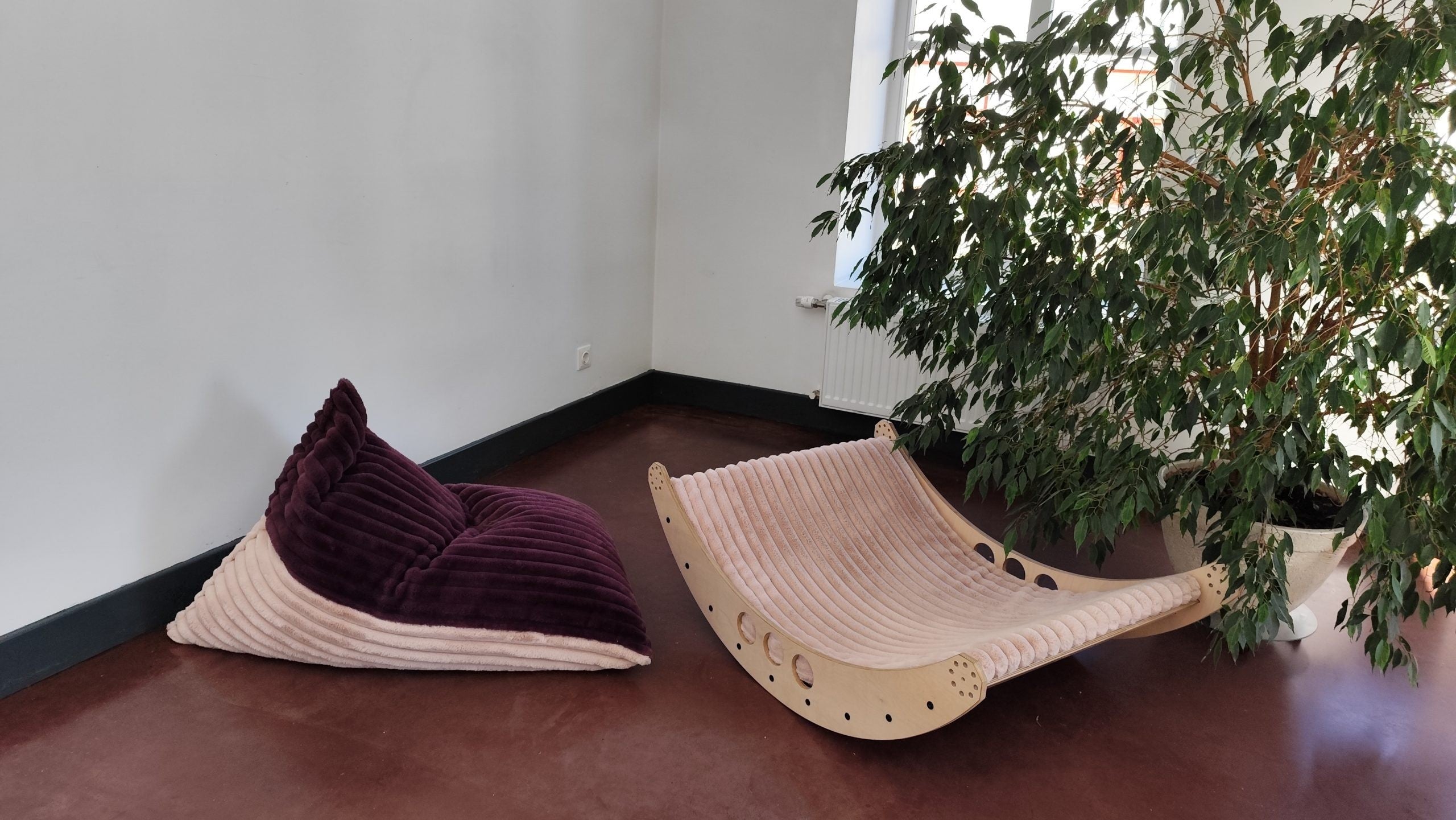 Kids Bean Bag Chair - Berry & Rose Mousse Duo