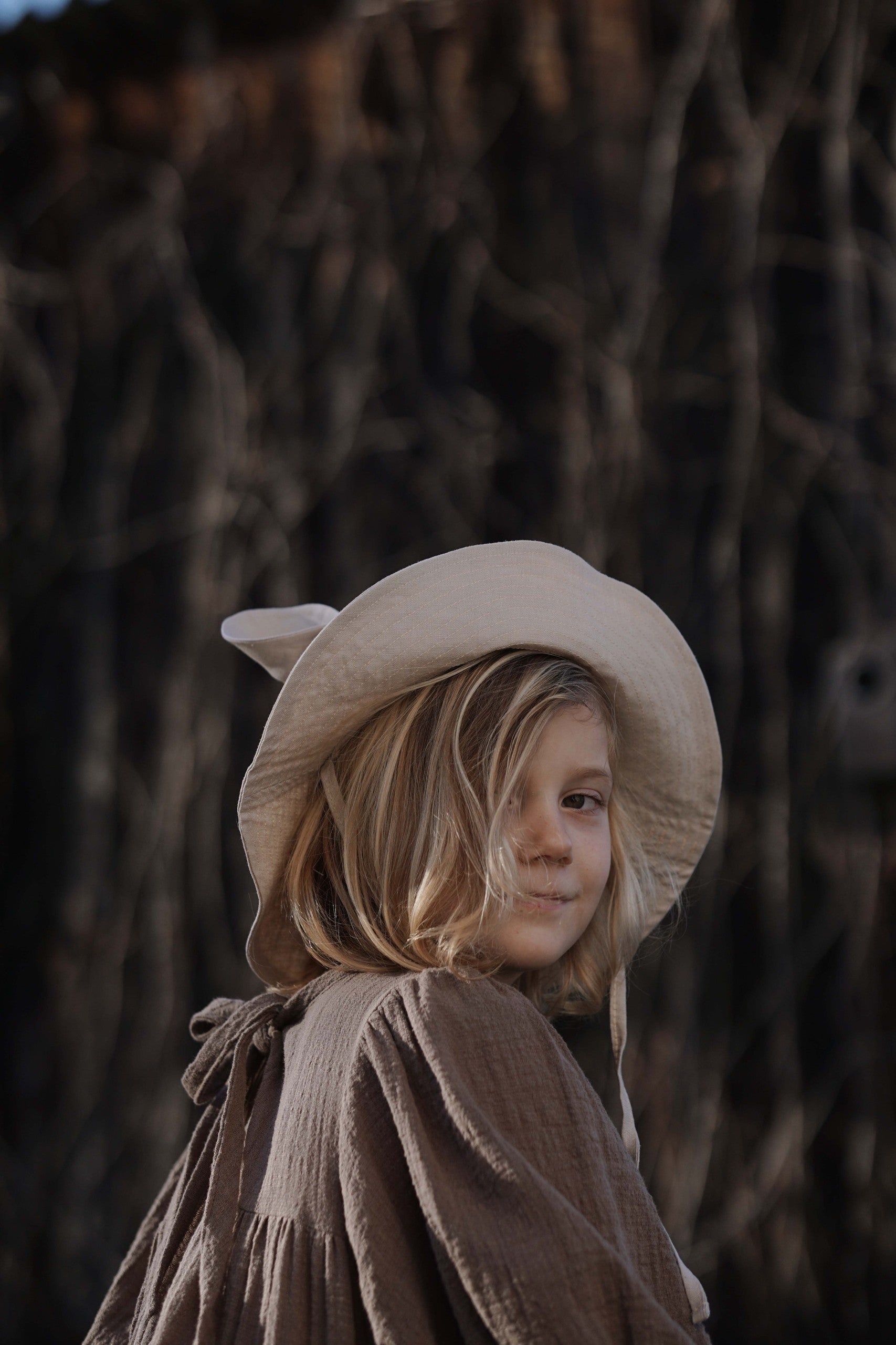 Kids Hat with Ears - Beige