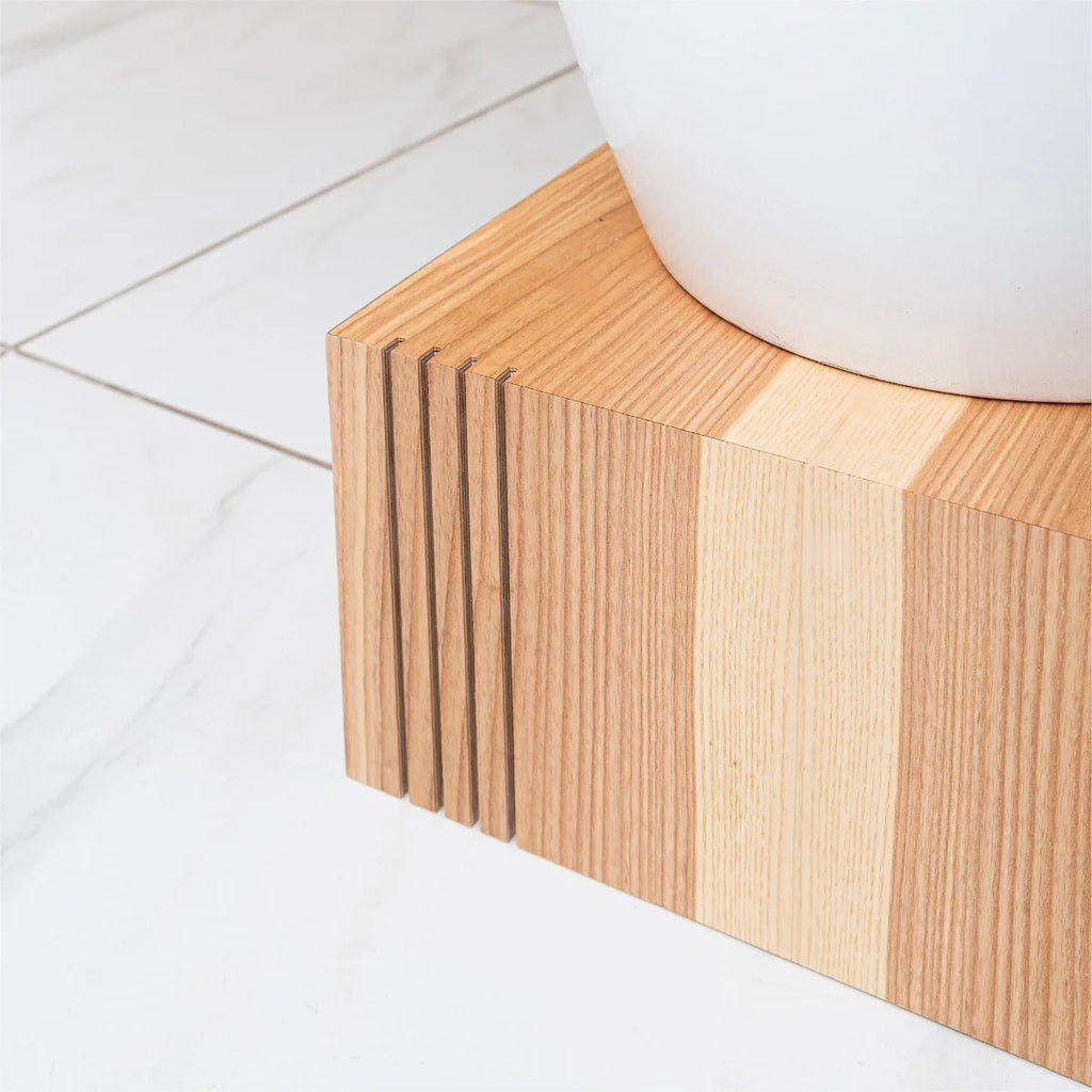 Floor Planter Podium Wooden Cubes (Set of 3)