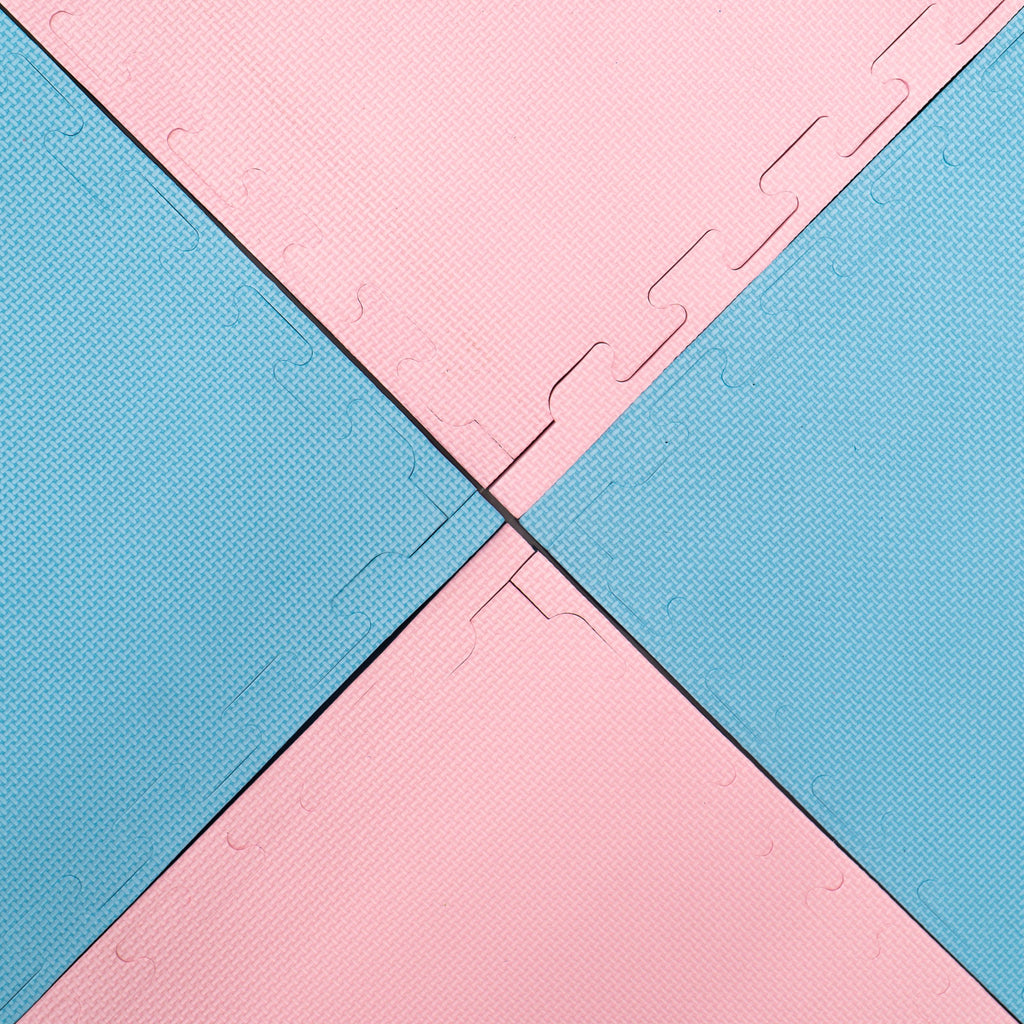Large Foam Puzzle Mats - Baby Pink / Baby Blue