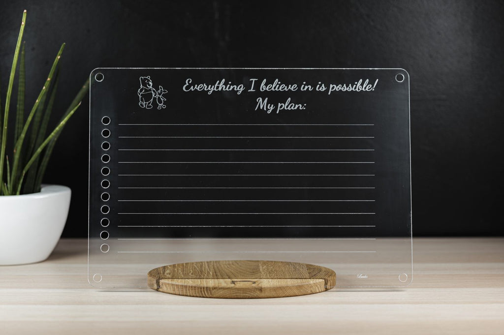 LUULA Acrylic Board - Preschool, Toddler Planner