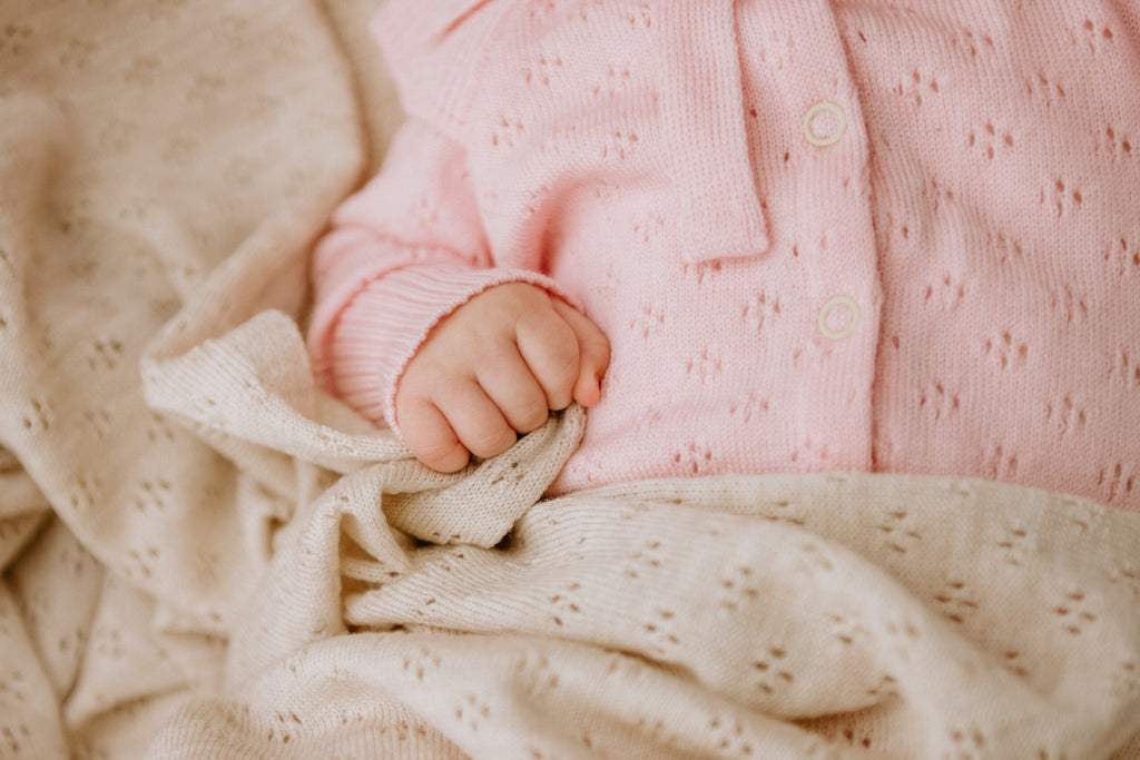 Merino wool baby blanket LOVE