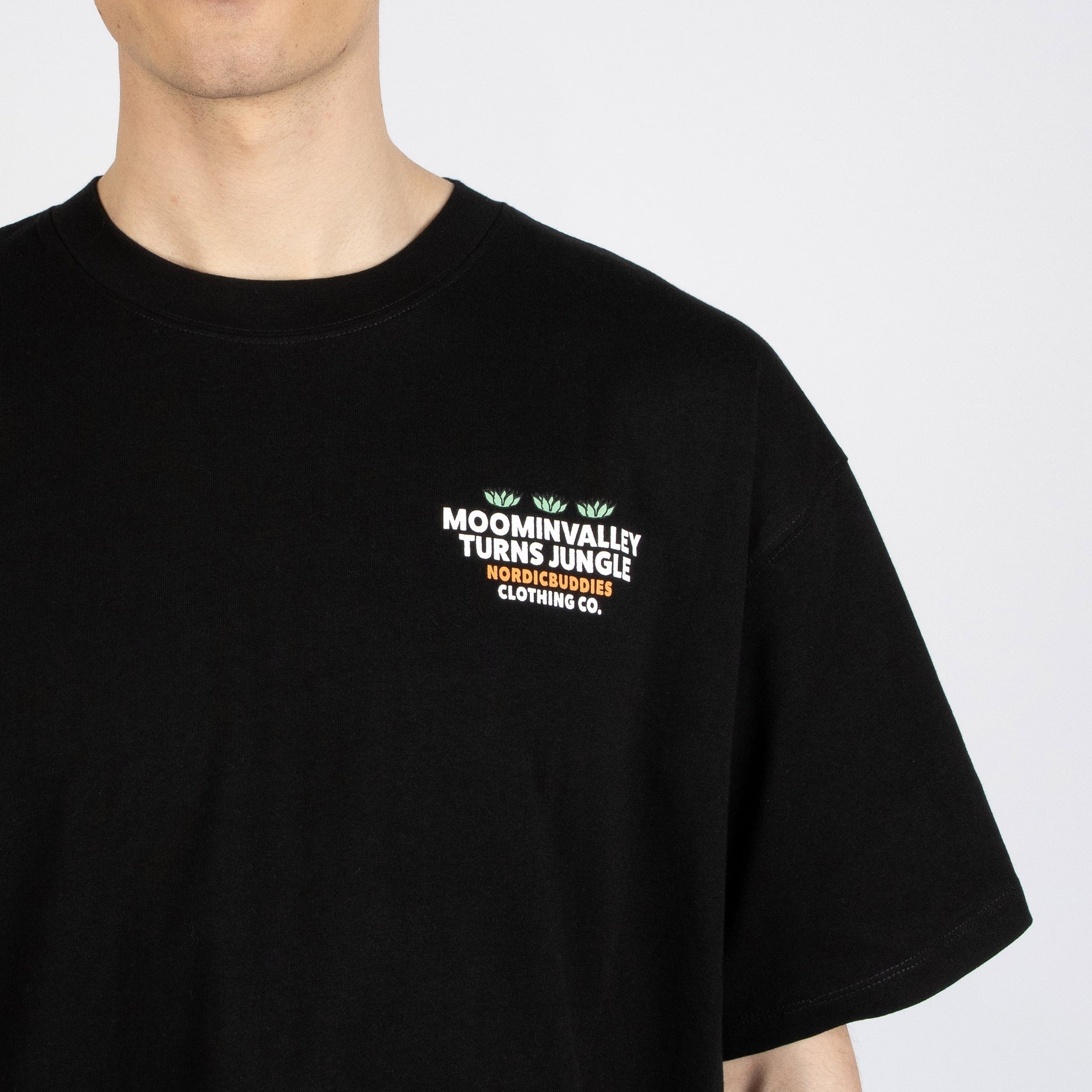 Moomintroll Jungle Heavy Unisex T-shirt - Black