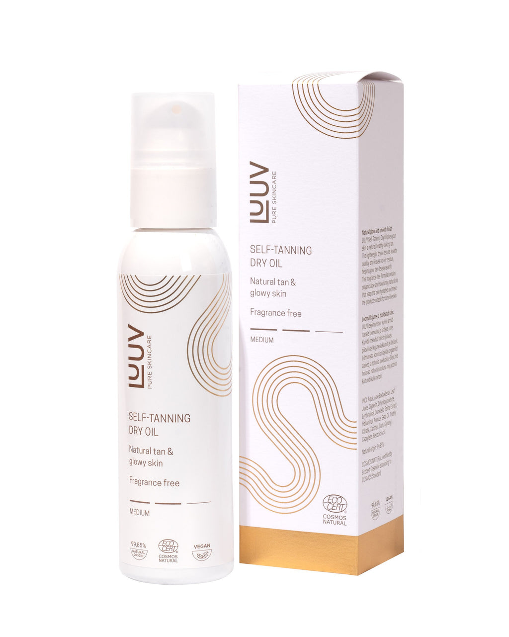 Natural Self Tanning Dry Oil Medium COSMOS, 150ml