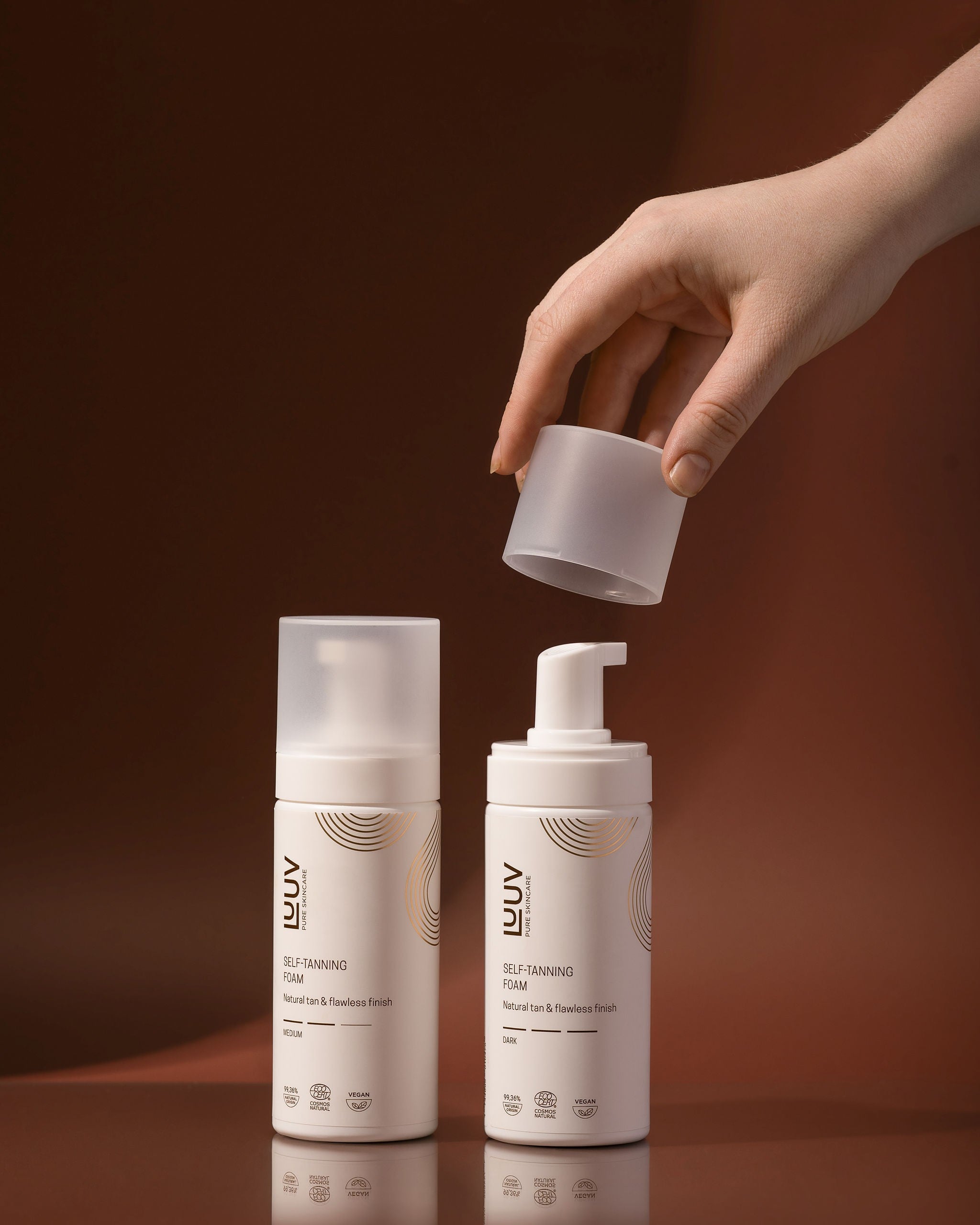 Natural Self Tanning Foam Dark COSMOS, 150ml