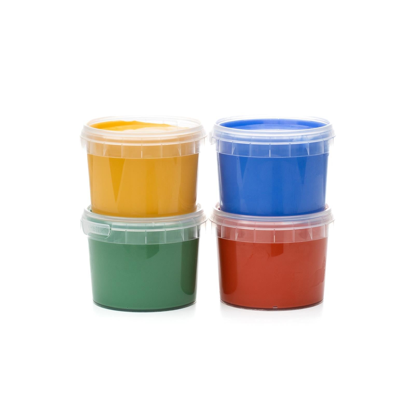 Neogrün Organic Finger Paint Set 4x120g – Blue, Yellow, Red, Green