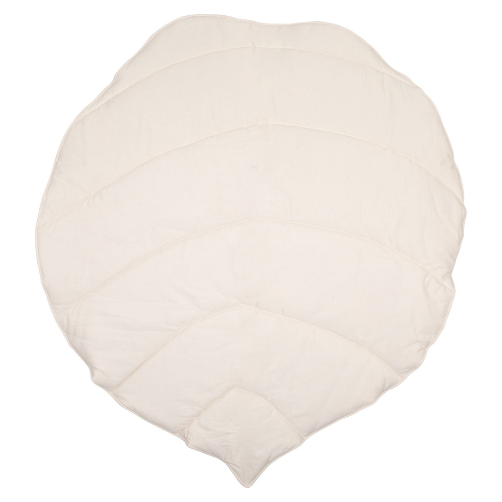 Organic Cotton and Linen Leaf Playmat - Sand