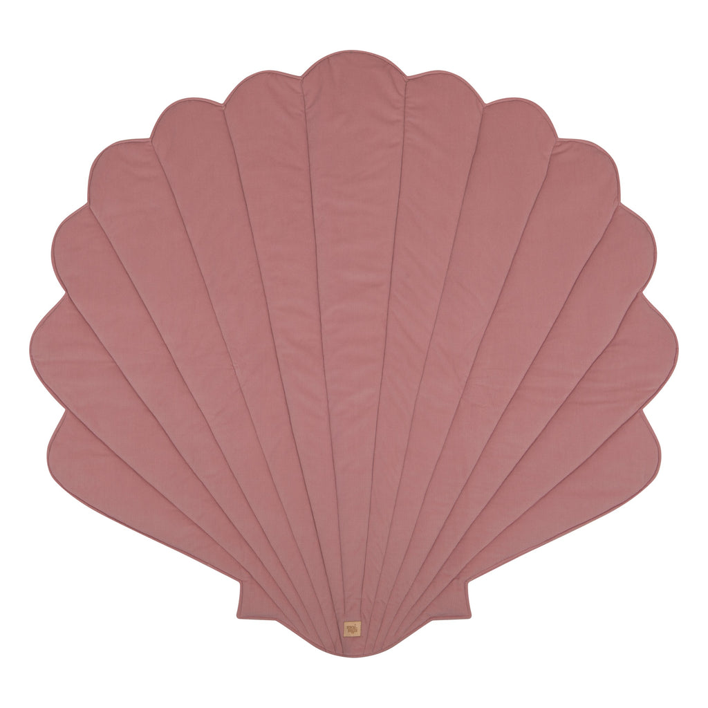Organic Cotton and Velvet Shell Playmat - Powder Pink