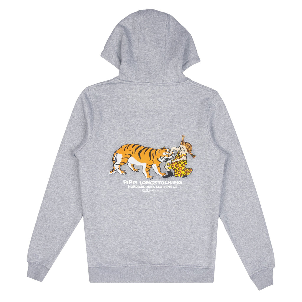 Pippi Longstocking Unisex Heavy Hoodie - Grey