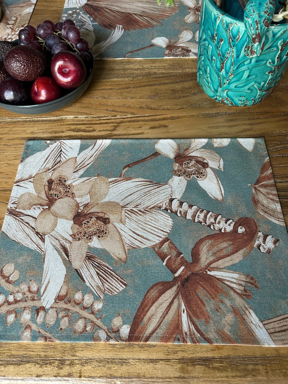 Placemat 30x43cm, Linen-Cotton Mix - Terra Flora